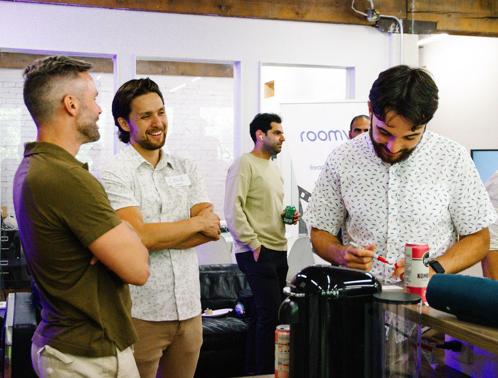 Founders connecting at a Level Up gathering